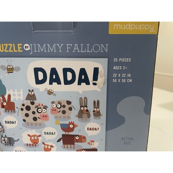 Jumbo Puzzle Baby Toddler 25 Piece Everything Is Mama Dada Farm Safari Animals - Picture 8 of 11